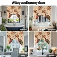thumbnail image 4 of Swag Curtains Valances for Windows, Farmhouse Fall Thanksgiving Turkey Short Kitchen Window Curtains Over Sink, Orange Pumpkins Maple Leaf Cafe Curtains Panel Set Of 2,Rod Pocket, 45 Inches Length, 4 of 8