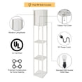 thumbnail image 6 of Bestco 63 in. Floor Lamp with Shelves, Reading Light with 3 Book Shelves for Bedroom, White, 6 of 12