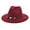 A13-Wine, variant on Wdgfv Fedora Hat for Men Women, Classic Short Brim Adjustable Panama Hat with Feather Winter Felt Jazz Cap