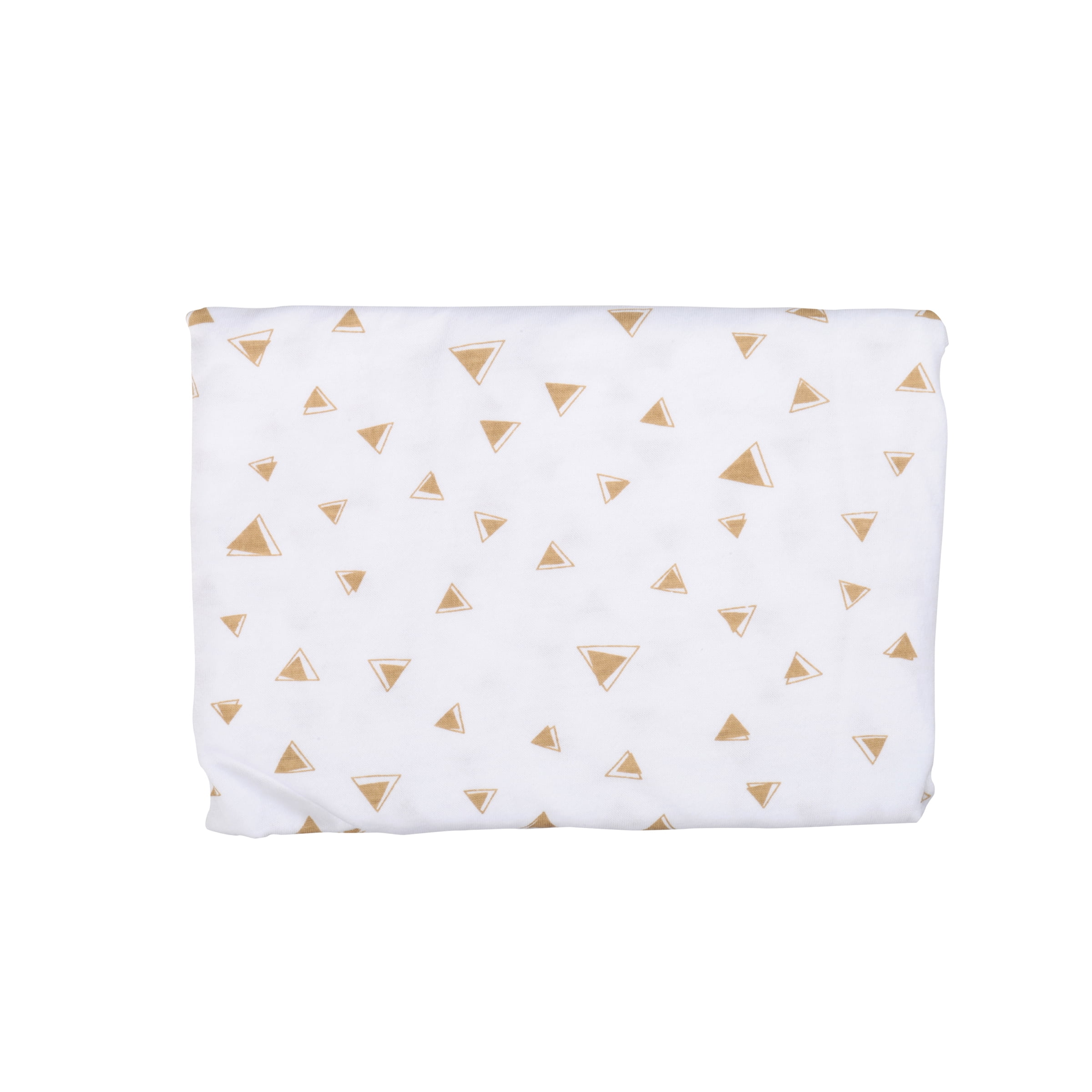 American Baby Company Printed 100% Cotton Knit Fitted Contoured Changing Table Pad Cover - Compatible with Mika Micky Bassinet, Taupe Triangle, for Boys and Girls