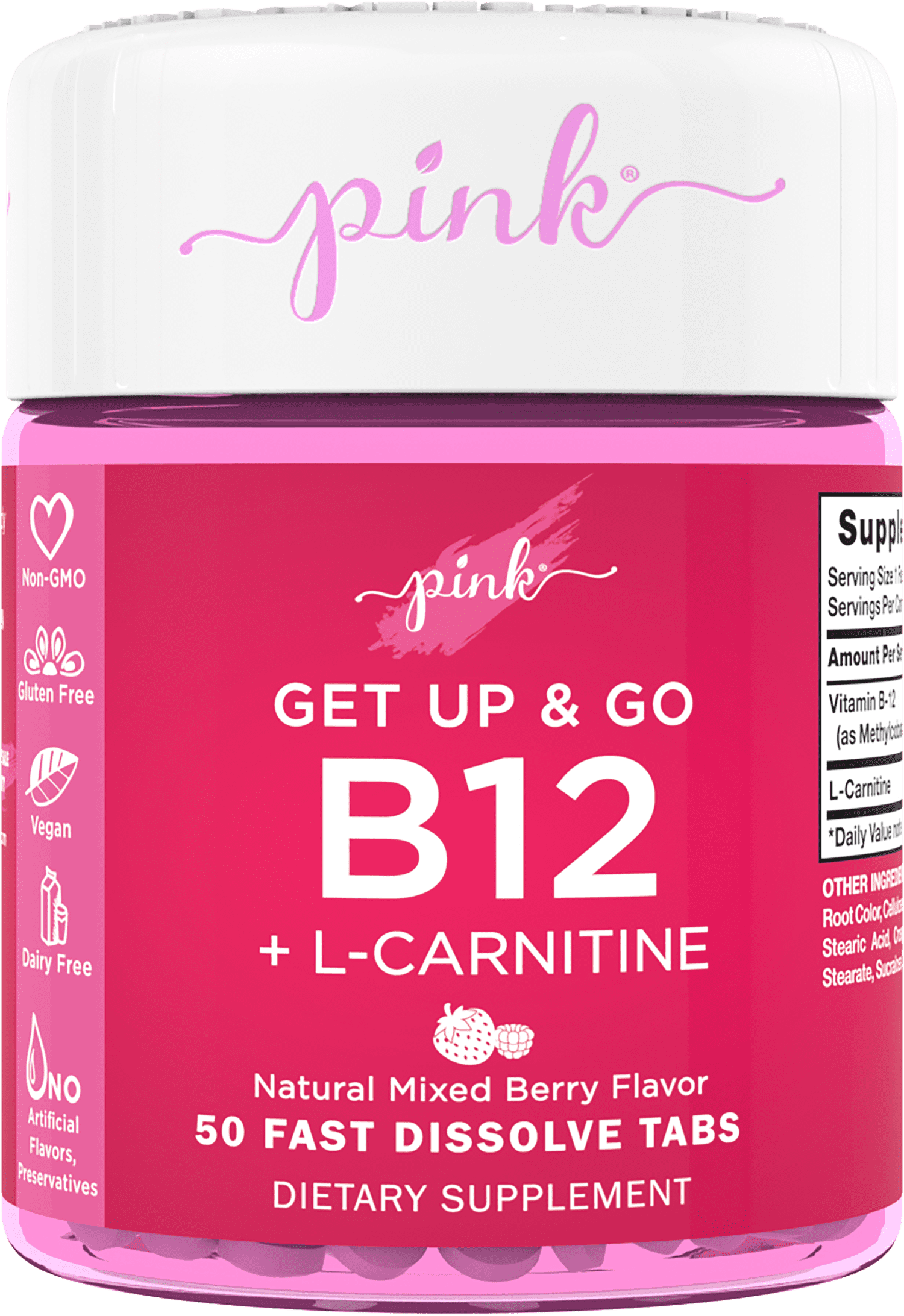 Vitamin B12 5000mcg 50 Dissolvable Tablets Plus L Carnitine