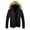 L02-Black, variant on Mens Puffer Jacket Big and Tall Insulated Thicken Quilted Winter Coat Warm Heavy Parka Ski Down Jacket with Faux Fur Non-Removable Hood Khaki 3XL