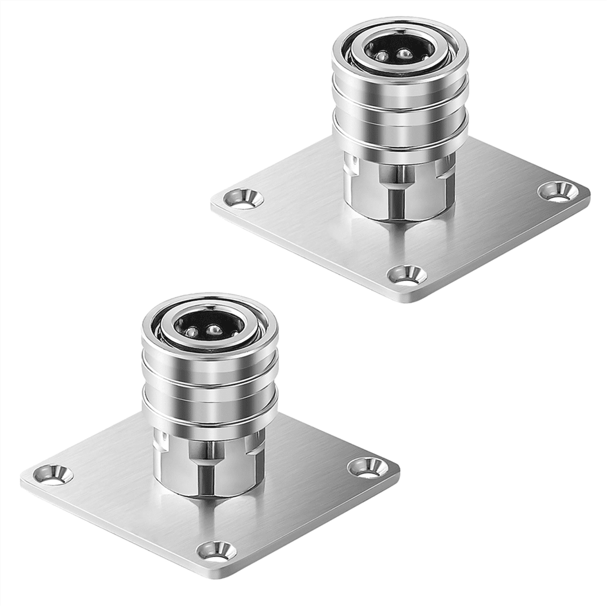 Pressure Washer Foam Cannon Holder, 1/4inch Quick Connect Automatic Foam Cannon Mount, Stainless Silver Metal