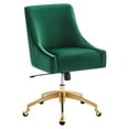 thumbnail image 2 of Modway Discern Performance Velvet Office Chair in Green, 2 of 5