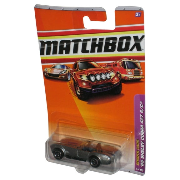 Matchbox Sports Cars (2009) Silver '65 Shelby Cobra 427 S/C Toy Car 5/100