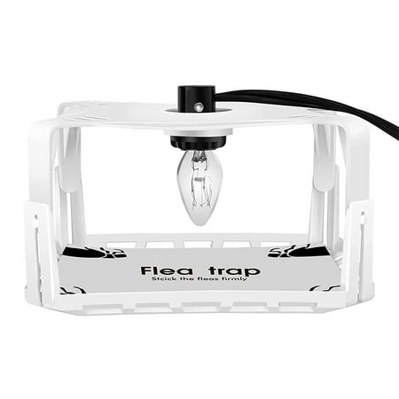 

Flea Trap | Safe Electric Flea Capture Trap 2 Glue Boards 2 E12 Bulbs | Natural Light Bulb Flea Control for Home House Inside Safe for Children Pet Dog Cat