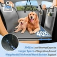 thumbnail image 6 of Hard Bottom Dog Car Seat Cover for Back Seat – Waterproof Nonslip Hammock Extender for Trucks & SUVs, Heavy Duty Pet Protector, Gray Faux Leather, 6 of 11