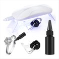 thumbnail image 1 of Pegamento Ajustador de Tamaño de Anillo con Luz UV y Silicona Mujeres Hombres Fácil Aplicación y Extracción Protectores de Anillo Se Adaptan A Cualquier Forma, 1 of 5