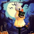 thumbnail image 3 of Adorno Fantasma Iluminado Resina Solar Halloween para Jardín Al Aire Libre Color Blanco, 3 of 9