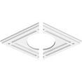 thumbnail image 2 of 16"W x 10 5/8"H x 5"ID x 5 1/2"C x 1"P Diamond Architectural Grade PVC Contemporary Ceiling Medallion, Two Piece, 2 of 11