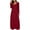#029-Red, variant on Roncen Women's Solid Color Dress with Sexy Round Neck and Long Sleeves - Elegant Long Dress