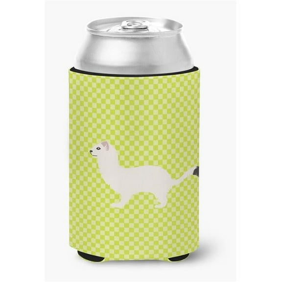 Stoat Short-Tailed Weasel Green Can or Bottle Hugger
