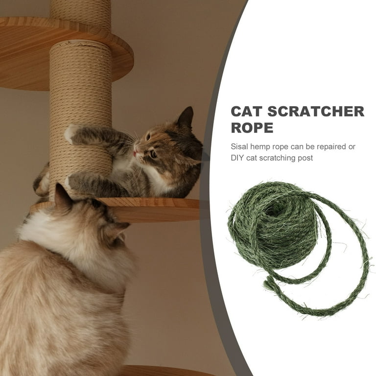 Omeite Roll of Natural Sisal Rope Hemp Rope for Cat Tree