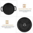 thumbnail image 2 of ONAPARTER Boiling Water Pot Kitchen Cookware Mini Cast Iron Metal Stockpot Household Cooking （As Shown）, 2 of 6