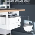 thumbnail image 3 of VIVO White Under Desk Lockable Pull Out Storage Drawers, Workspace Organizer, 3 of 8