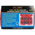 thumbnail image 4 of Cal Hawk Tools BISSU103M 10 Piece 3/8" Drive Shallow Universal Impact Ball Metric Socket Set, 4 of 4