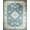 Blue, Pattern 1, variant on ODIKA 8'x10' Washable Area Rug Durable, Non-Slip Chinoiserie Vintage Distressed Border Dusty Flower Dorm Rig Beachy for Living Room, Under Sectional, Family