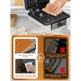 thumbnail image 6 of FOHERE 4 Slice Electric Waffle Maker, Non-Stick, 6 of 11
