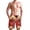 Red Gold Scales, variant on Dailycode Men's Quick Dry Swim Trunks Beach Shorts Casual Summer Board Shorts with Pockets, White House and American Flag