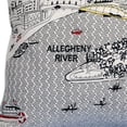 thumbnail image 3 of 24" White Pittsburgh Daylight Skyline Lumbar Decorative Pillow, 3 of 5