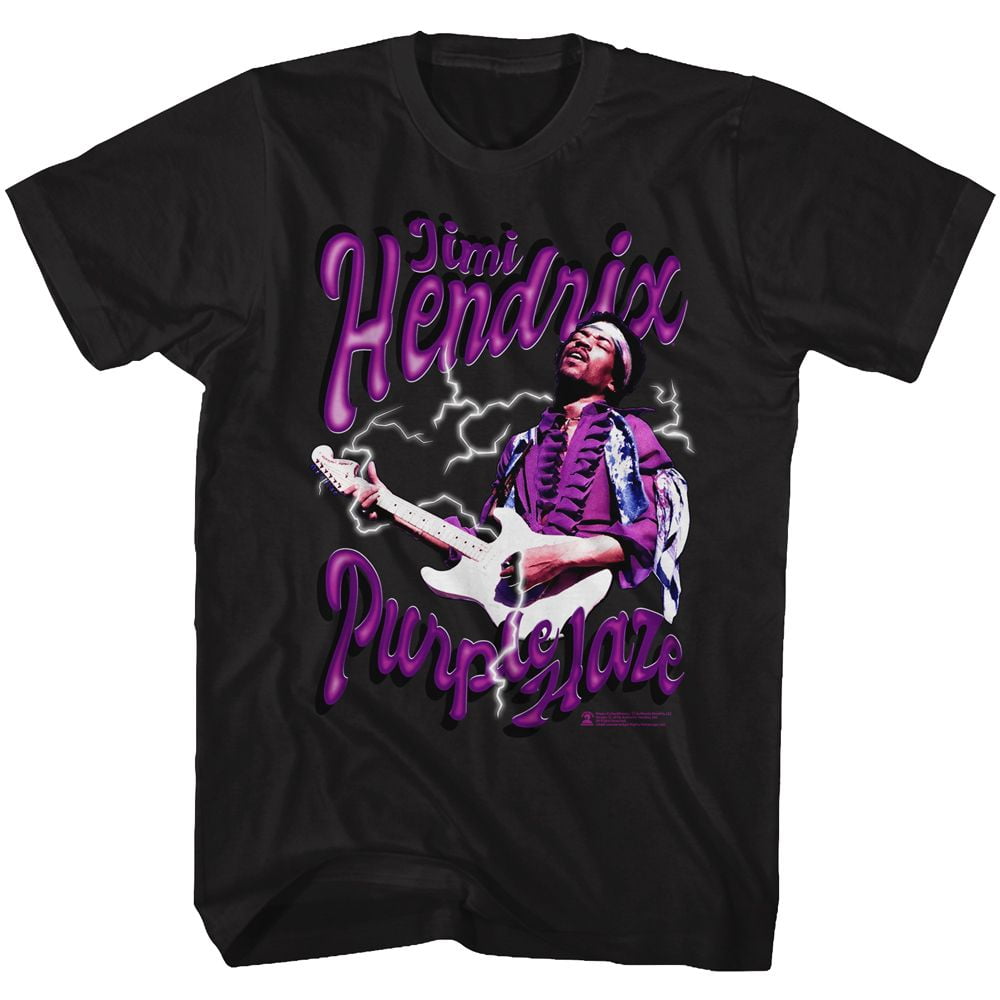 Bravado T-Shirt Uomo Jimi Hendrix – Swirly Text – Maglia Nera Da Collezione - 3