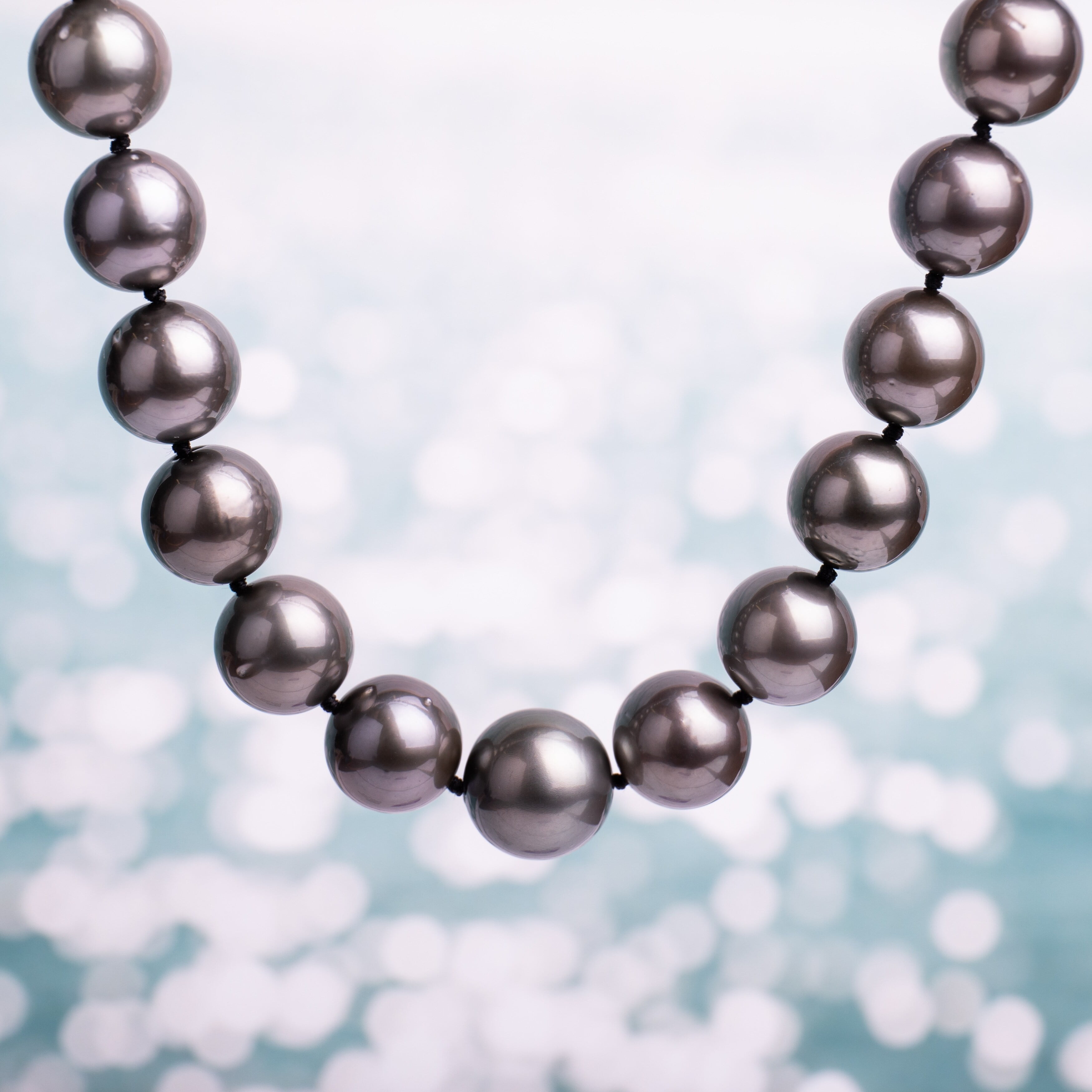stunning 12-13mm black Tahitian pearl necklace 18inch 925 silver clasp
