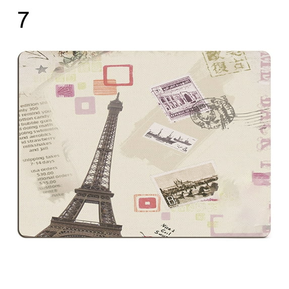 Mouse Pad Soft Smooth Surface Eiffel Tower Desk Gaming Mousepad Wrist Rest for Laptop,7#