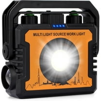 Work Light, Magnetic LED Rechargeable Light with 7 Modes & 270°Rotatable, 1500LM Waterproof COB Portable Light with Hook for Emergency Car Repair, Grill, Outdoor Work, Camping