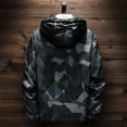 thumbnail image 5 of Men‘s Autumn And Winter Printed Hooded Windproof Thin Jacket Coat Top Blouse, 5 of 5
