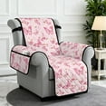 thumbnail image 2 of TSOVTHRID Pink Butterfly Print Recliner Cover Non-Slip Reclining Covers with Pocket Stay in Place Recliner Chair Covers with Elastic Strap Washable Furniture Protector for Pets, 2 of 7