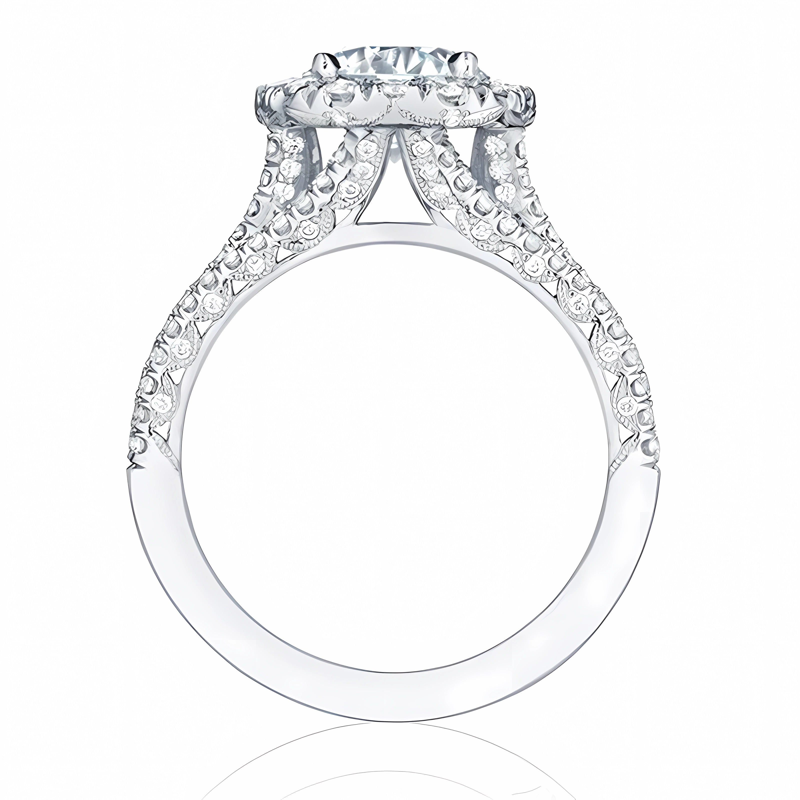 925 Sterling Silver Moissanite Engagement Rings for Women Halo Cubic Zirconia Wedding Promise Ring for Her Size 6-10
