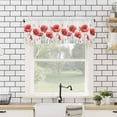 thumbnail image 4 of Poppy Curtain Valances for Windows, Spring Nature Plant Poppy Flowers Rod Pocket Valance Window Treatments Short Curtains for Kitchen Bathroom Living Room, 4 of 6