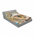 thumbnail image 3 of Reptile Bedding Set with Sheet & Covers, Graphic of Creepy Eye of Iguana with Colorful Details in Skin Tropical Theme Print, Printed Bedroom Decor 2 Shams, 4 Sizes, Multicolor, by Ambesonne, 3 of 3