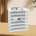 thumbnail image 6 of 7-tier White Office Desktop Organizers and Accessories Letter Tray Paper Sorter Holder File Document Rack Shelf Literature Organizer Rack for Home Office School Classroom Supplies Easy Assembly, 6 of 10