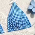 thumbnail image 5 of Huowey Women Swimwear 2PCS Gingham Bikini Bikini Set Bow Front Beachwear High Waisted Bathing Suit Swimsuit Pool Bathing Suit Honeymoon Cruise Trendy Wear, 5 of 5