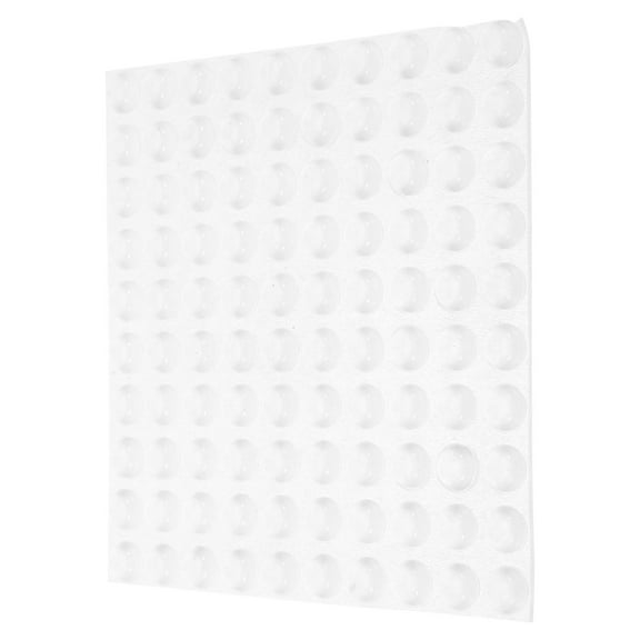 Niceauty 100Pcs Clear Rubber Bumpers Self-Adhesive White Dots for Blind Doors Drawers Cabinets