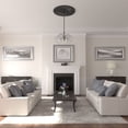 thumbnail image 5 of 41"OD x 1 5/8"P Nexus Ceiling Medallion (Fits Canopies up to 7 1/4"), Hand-Painted Jet Black, 5 of 6