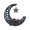 Black, variant on WINDLAND Iron Hollow Moon Shaped Tray for Eid Celebration Dessert and Pastries Serving Plate Small Snacks Storage Container