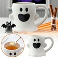 thumbnail image 2 of ​​ZCSKFIN Halloween Ceramic Mug Ghost Design Themed Seasonal Beverage Cup for Halloween Parties Festive Gatherings Spooky Decor Dishwasher Safe Microwave Safe Drinkware​, 2 of 6