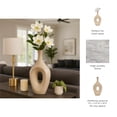 thumbnail image 5 of Decorative Open Cut Ceramic Vase for Living Room Decor - Home Decor Accents for Bedroom, Office Desk, and Table Centerpiece - Modern Flower Vase for Shelf and House Styling - 19", Gold, 5 of 12