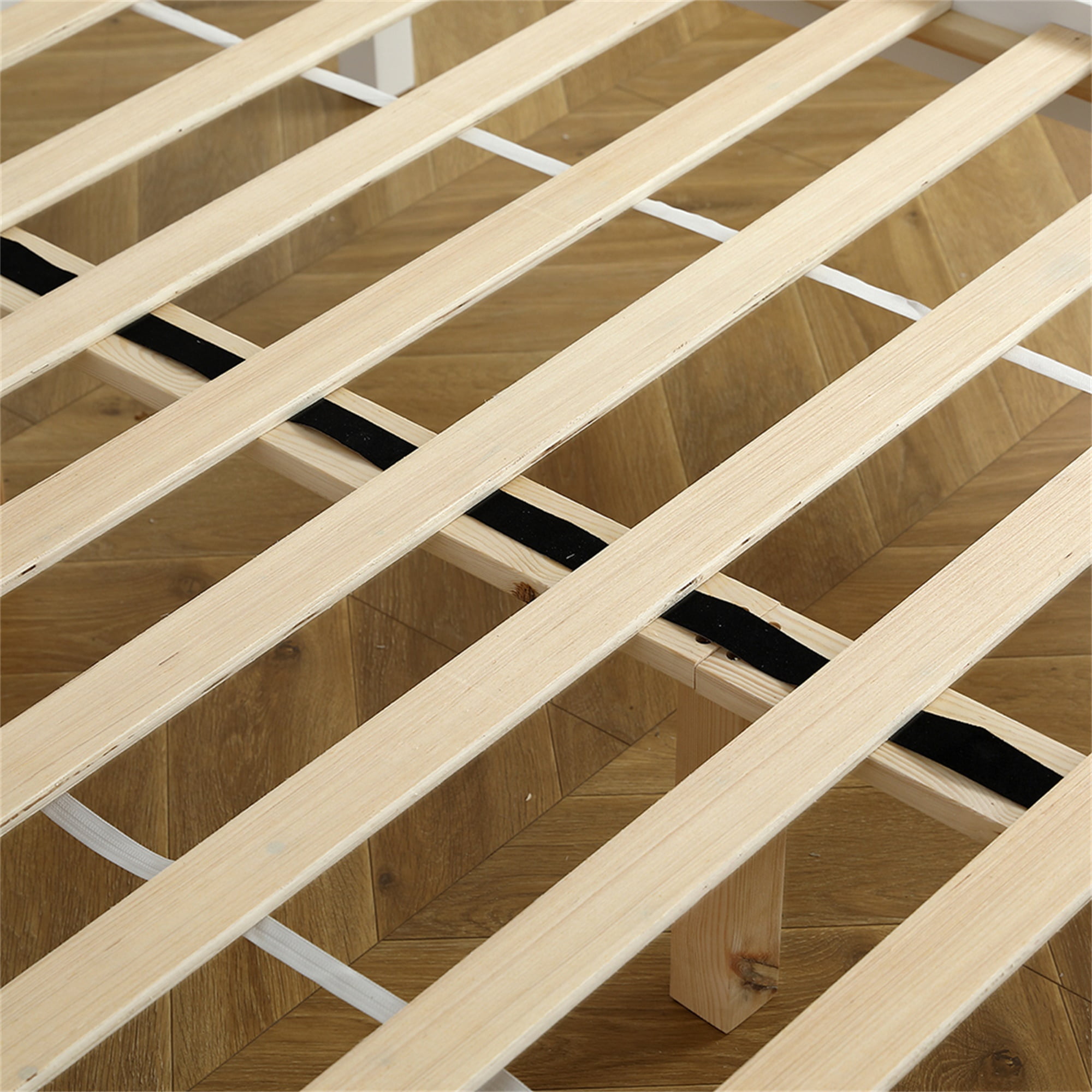 Kadyn Full Size Solid Wood Platform Bed: Bed with All Pine Single Core Vertical Stripe Full Slat Curved Headboard and Foot of Bed, Wood Bed Frame with Wood Slat Support, White Kadyn Full Size Solid Wood Platform Bed: Bed with All Pine Single Core Vertical Stripe Full Slat Curved Headboard and Foot of Bed, Wood Bed Frame with Wood Slat Support, White