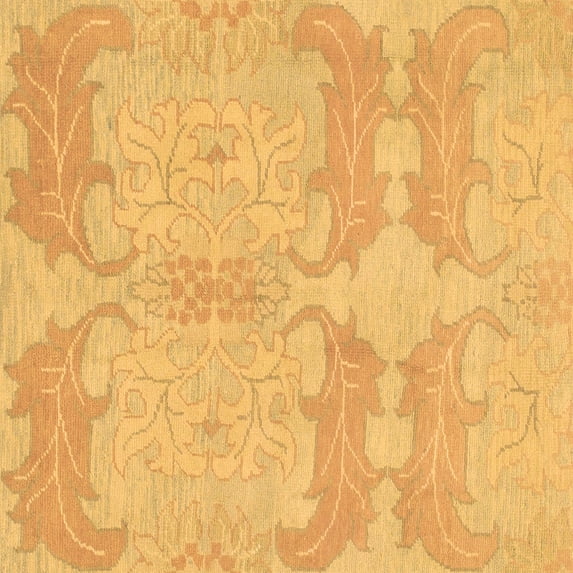 Ahgly Company Indoor Square Abstract Brown Modern Area Rugs, 8' Square