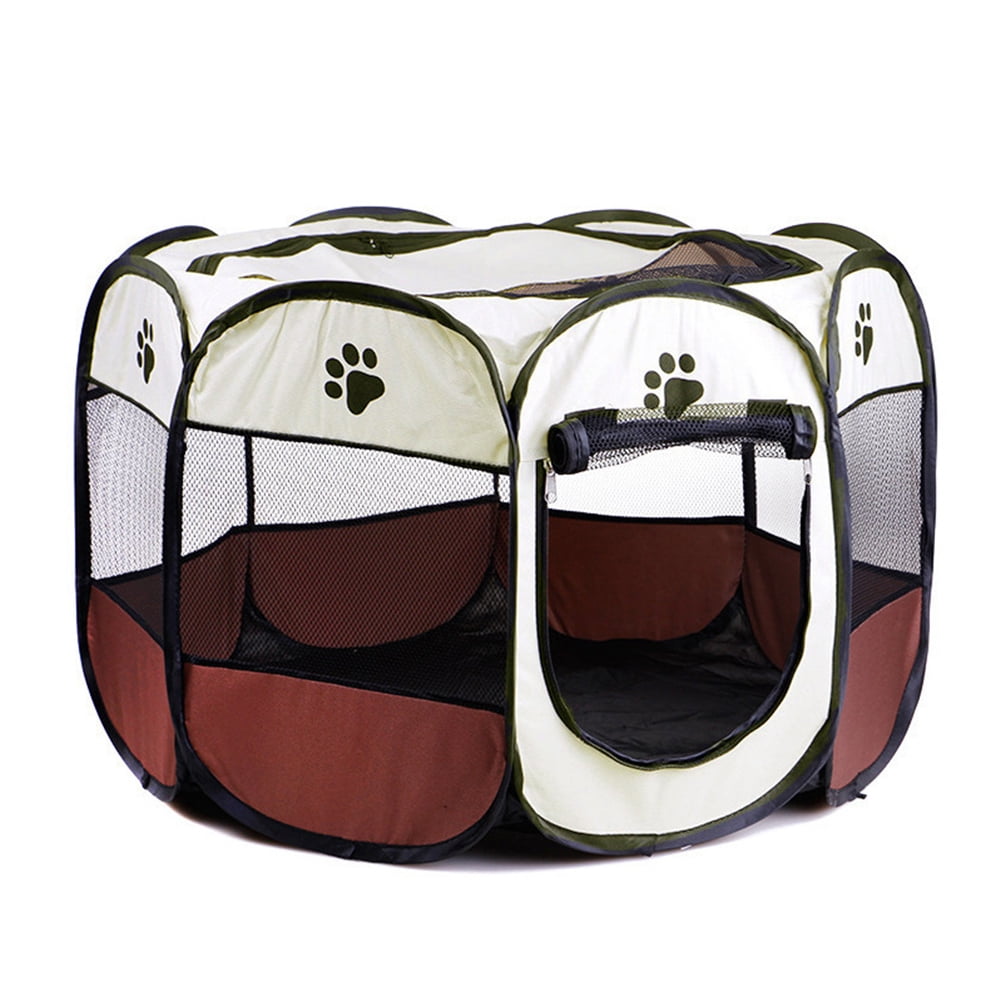 View of Portable Folding Pet Tent Octagonal Cage For Outdoor Big Dogs House ...