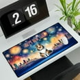 thumbnail image 3 of Happy New Year with Collie Fireworks Holiday Xmas Winter 2025 Desk Mat Full Keyboard Mouse Pad Collie Dog Lover Gifts Idea Large Mousepad - 00025, 3 of 5