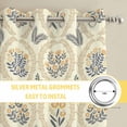 thumbnail image 6 of Yellow Flower Pattern Kitchen Curtains Window Panels, Vintage Botanical Floral Simple Yellow Insulated Window Treatment Curtain, Grommet Curtains for Bedroom/Living Room/Bathroom, 2 Piece 42"Wx63"L, 6 of 8