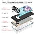 thumbnail image 2 of Casetego for Google Pixel 7 Case,with 2 Pack HD Soft Screen Protector+2 Tempered Glass Camera Lens Protector,Floral Shockproof Protective Cover for Women Girls,Blue Flower, 2 of 8