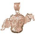 thumbnail image 1 of 14K Rose Gold Dog Pendant - 25 mm, 1 of 2