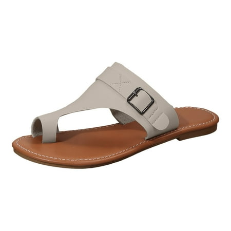 

Xboschi Comfortable Sandals For Women s Sandals Women Shoes Fashionable Flat Sandals Fashionable Flat Toe Beach Sandals