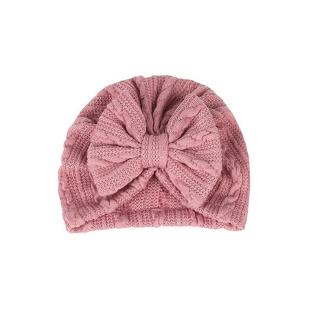 

Baby Bow Hat Solid High Elastic Casual Newborn Soft Turban Turban Accessories Bow Hat Baby Hat 0-18M