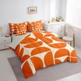 thumbnail image 3 of Manfei Orange Modern Minimalism Bedding Comforter Set 7pcs, Abstract Geometric Queen Bedding Sets, Teen Child Kid Adult Reversible Queen Sheet Sets, Breathable Home Decor, 3 of 7